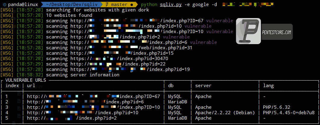 اسکنر باگ sqli