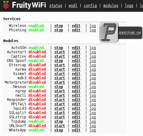 برسی شبکه بیسیم با ابزار FruityWiFi